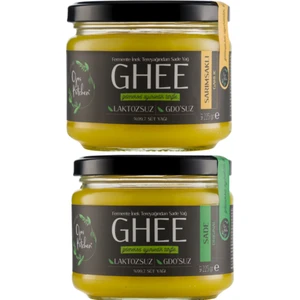 Ojas Kitchen Sade Ghee & Sarımsaklı Ghee Sade Yağ 225 gr x 2'li  Laktozsuz Gdo' Suz  Saf Yağ
