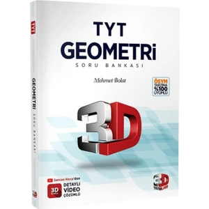 3D Yayınları TYT Geometri Soru Bankası Video Çözümlü 100 Sayfa Üniversite Hazırlık