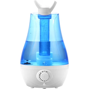 LED Işık ile 3l Büyük Kapasiteli Ev Hava Nemlendirici Çift Sprey - Mavi (Yurt Dışından)