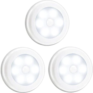3 Adet LED Işık Bedsides Hareket Sensörü Gece Işık Duvar Banyo Koridor Beyaz Beyaz Işık Için(Yurt Dışından)
