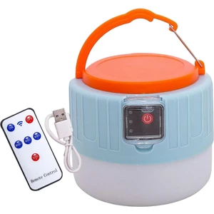 Taşınabilir Açık Kamp Lambası Fener W / Uzaktan Kumanda Güneş USB Çadır Işık Turuncu (Yurt Dışından)