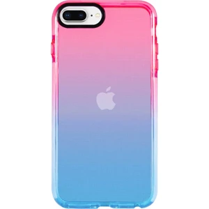 Case 4U Apple iPhone 7 Plus / 8 Plus Kılıf Renkli Transparan Yumuşak Silikon Süper Punto Kapak Pembe - Mavi