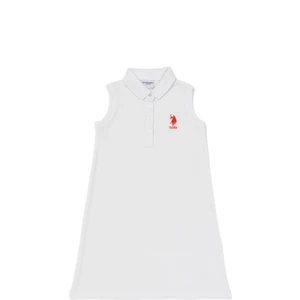U.S. Polo Assn. Kız Çocuk Beyaz Örme Elbise 50252203-VR013