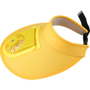 Güneş Fan Visor Şapkası - Sarı (Yurt Dışından)