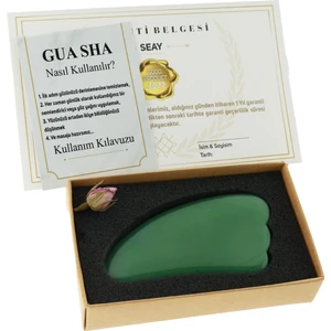 Aventurin Melek Kanadı Guasha Yüz Masaj Taşı Gençleştirici Yüz Masaj Aleti Gua Sha Premium