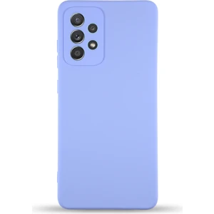 Caseworld Samsung Galaxy A53 5g ile Uyumlu Kapak Içi Kadife Kamera Korumalı Lansman Silikon ile Uyumlu Kılıf - Lila