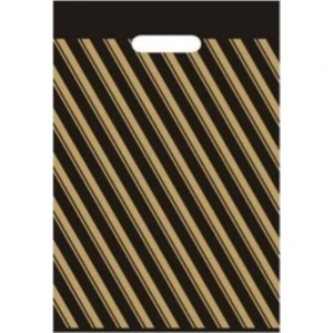TAKVİYELİ SİYAH ÇİZGİLİ POŞET 26X38 CM NO:2 50 ADET