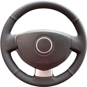 İskender Oto Aksesuar Renault Symbol (2010-2012) Krom Kapaklı Direksiyon Tam Uyumlu Deri Direksiyon Kılıfı