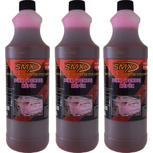 3 Adet Smx %50 Cilalı Pink Oto Şampuanı 1 Lt