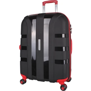 Iv Sert Silikon Kırılmaz Büyük Boy Valiz Siyah Kırmızı