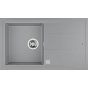 - Stone 50 B-Tg Metallıc Grey - Ankastre Kumanda Sifonlu Granit Eviye - Metalik Gri - 86 cm - 115330021