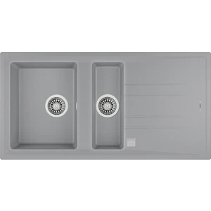 - Stone 60 B-Tg Metallıc Grey - Ankastre  Granit Eviye - Metalik Gri - 100 cm - 115360007