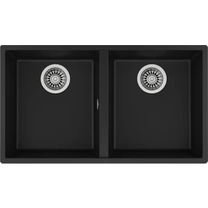SQUARE 760 TG BLACK Tezgahaltı Granit Eviye Siyah 76 cm 115260024