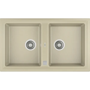 STONE 90 B-TG TOPASBEIGE Ankastre Kumanda Sifonlu Granit Eviye Bej 90 cm 115260011