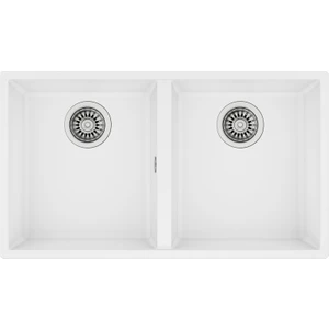 SQUARE 760 TG ARTIC WHITE Tezgahaltı Granit Eviye Beyaz 76 cm 115260028