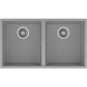 SQUARE 760 TG STONE GREY Tezgahaltı Granit Eviye Gri 76 cm 115260025