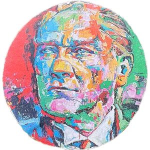 Özel Kütük Üzerine Atatürk Resmi Baskısı