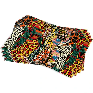 Cango Home Siyah Karışık Renkli Leopar Zebra Desenli Dijital Baskı Amerikan Servisi 4'lü Set CGH361-AS