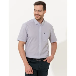 Pierre Cardin Erkek Lacivert Regular Fit Kısa Kollu Gömlek 50249730-VR033