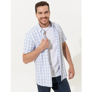 Pierre Cardin Erkek Açık Mavi Regular Fit Kısa Kollu Gömlek 50249666-VR003