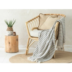 English Home Gionna Koltuk Şalı 130 x 170 cm Bej - Lacivert