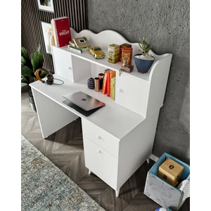 Kzn Home Akasya Çalışma Masası, Bilgisayar Masası, Ofis Masası Beyaz - Tamamı 1. Kalite Mdf