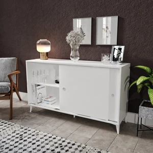 Kzn Home Joker Çok Amaçlı Sürgülü Konsol Beyaz - Tamamı 1. Kalite Mdf