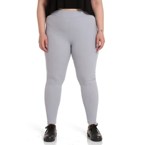 Disentis Modest Büyük Beden Fitilli Beli Lastikli Bilek Hizasında Gri Bayan Tayt