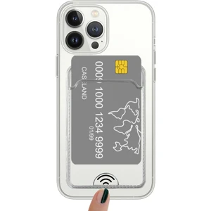 Bilişim Akademi Iphone 12 Pro Şeffaf Kartlıklı Köşe Korumalı Silikon Kılıf Kapak