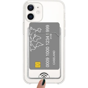 Bilişim Akademi Iphone 12 Şeffaf Kartlıklı Köşe Korumalı Silikon Kılıf Kapak