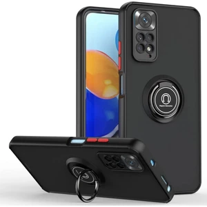 M.TK Moveteck Xiaomi Redmi Note 11 Pro 5g Uyumlu Kılıf Kamera Lens Korumalı Military Zırh Tank Silikon Yüzüklü Standlı