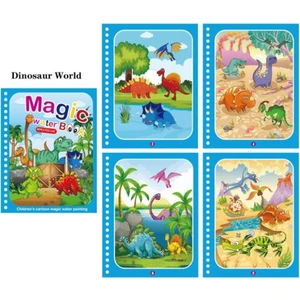 FUN4U Sihirli Boyama Kitabı ve Kalemi - Magic Water Doodle Book - Dinazor Dünyası