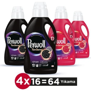Hassas Bakım Sıvı Çamaşır Deterjanı 4 x 1L (64 Yıkama) 2 Siyah + 2 Renkli Yenileme