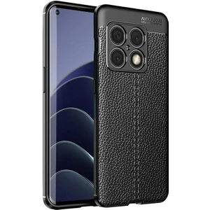 Oneplus 10 Pro Leather Tpu Silikon Kılıf - Siyah