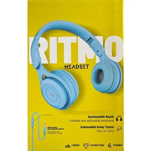 Kulak Üstü Kulaklık - Ritmo - Stereo Destekli Katlanabilir - Mikrofonlu Aux Kablolu