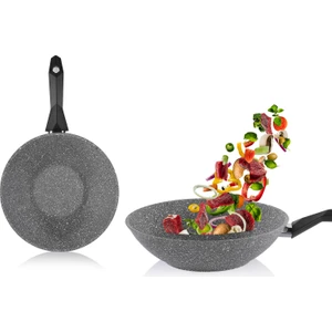 Cory Yanmaz Yapışmaz Wok Tava - 28CM - Gri