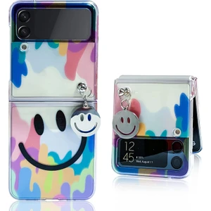 Mrayaki Samsung Galaxy Z Flip 3 5g 2021 Case İçin Ring ile Kılıf, Stand, Koruyucu Kapak (Yurt Dışından)