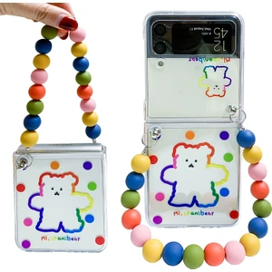 Mrayaki Samsung Galaxy Z Flip 3 5g 2021 Case İçin Ring ile Kılıf, Stand, Koruyucu Kapak (Yurt Dışından)
