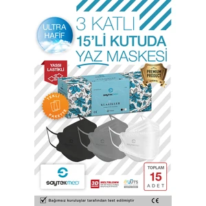 Saytekmed Klasikler, Meltblown Filtre, Özel Tasarım ve Renkler Maske (1 Kutu/15 Adet)