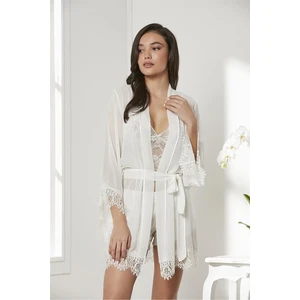 Pierre Cardin 7005 Çeyizlik Dantelli Saten 4'lü Set -Ekru