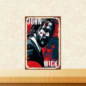 John Wick 20-30 cm Retro Ahşap Tablo TKFX4994