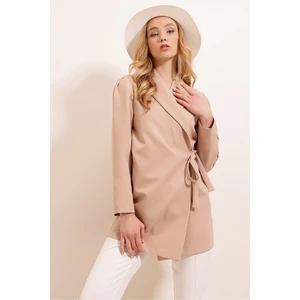 Şal Yaka Yandan Bağlamalı Ceket