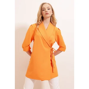 Şal Yaka Yandan Bağlamalı Ceket