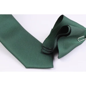 Özel Desenli Kravat Mendil Seti - Yeşil