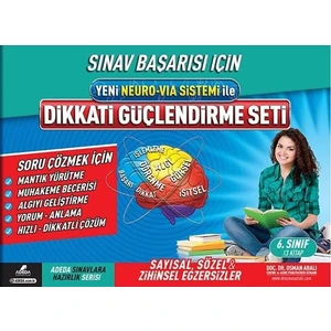Adeda Yayıncılık Dikkati Güçlendirme Seti 6.Sınıf Sınavlara Hazırlık Serisi Yeni Neurovia Sistemi İle  - Osman Abalı
