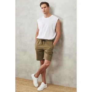 Altınyıldız Classics Erkek Haki Standart Fit Günlük Rahat Spor Örme Şort