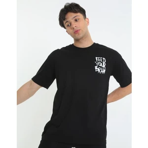 Bd Feed Your Bran Oversize Tişört Siyah