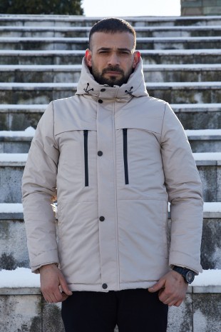 Freemen Erkek Kapüşonlu, Polar Astarlı, Kışlık Mont & Kaban & Parka