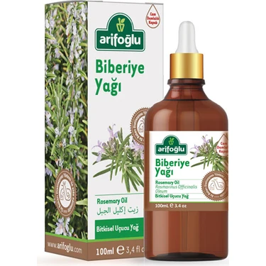 Arifoğlu Biberiye Yağı 100 ml %100 Doğal Su Buharı Distilasyonu ile Üretilmiş Bitkisel Uçucu