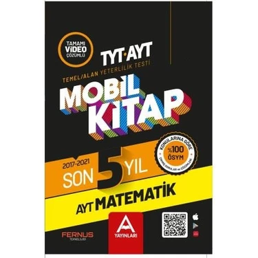 A Yayınları AYT Mobil Kitap Son 5 Yıl Matematik